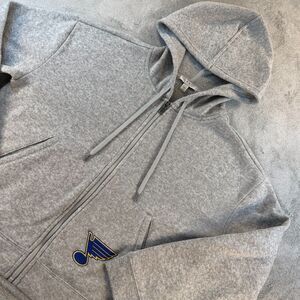 WEAR by Erin Andrews Hoodie Womens XL St Louis Blues NHL Gray Zip Up